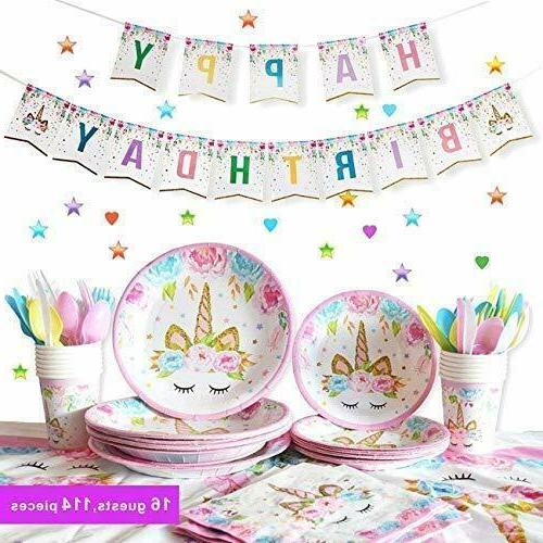 a pois ciel licorne anniversaire fete fournitures