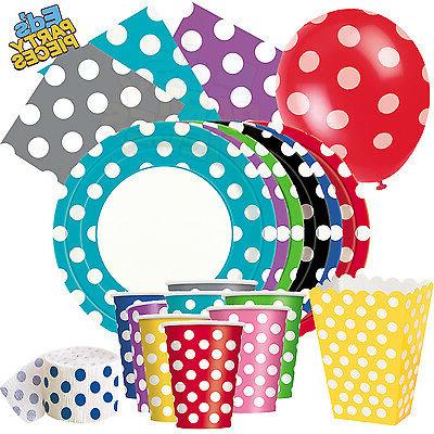 a pois couleurs fete vaisselle anniversaire fetes