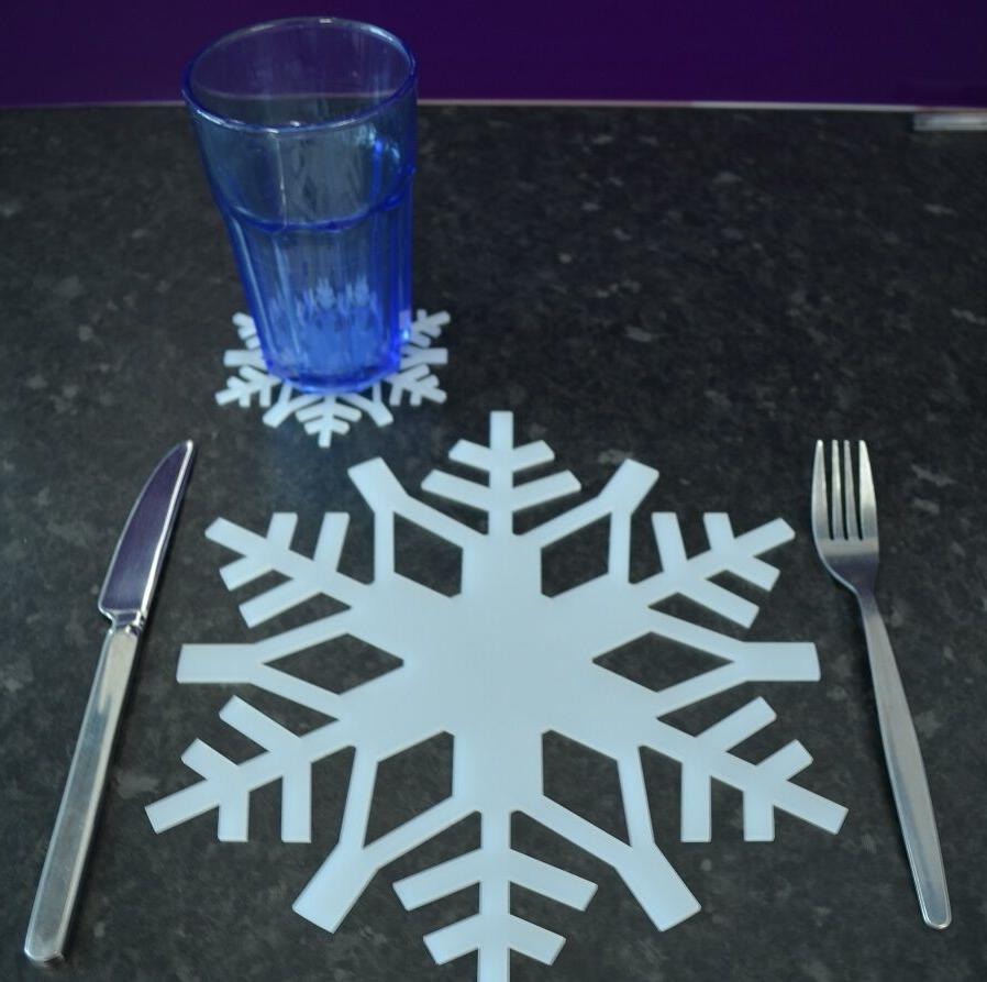 acrylique flocon de neige lieu systeme tapis