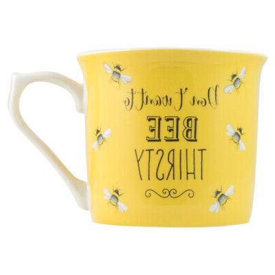 anglais vaisselle co abeille assoiffe tasse jaune