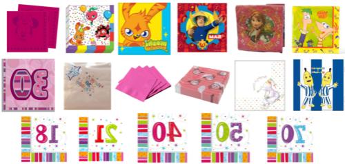 anniversaire dejeuner diner serviettes 2ply doux vaisselle