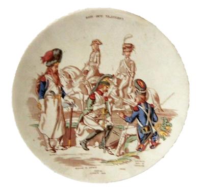 assiette de collection sarreguemines militaires parlantes