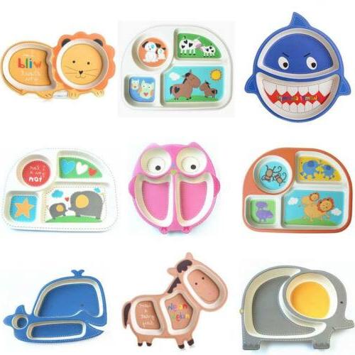 assiette plat en fibre de bambou bebe