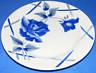 Assiette plate ancienne LONGCHAMP d&eacute;cors bleus