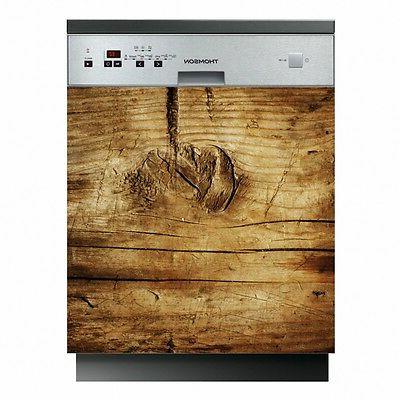 autocollant stickers lave vaisselle bois ref lav