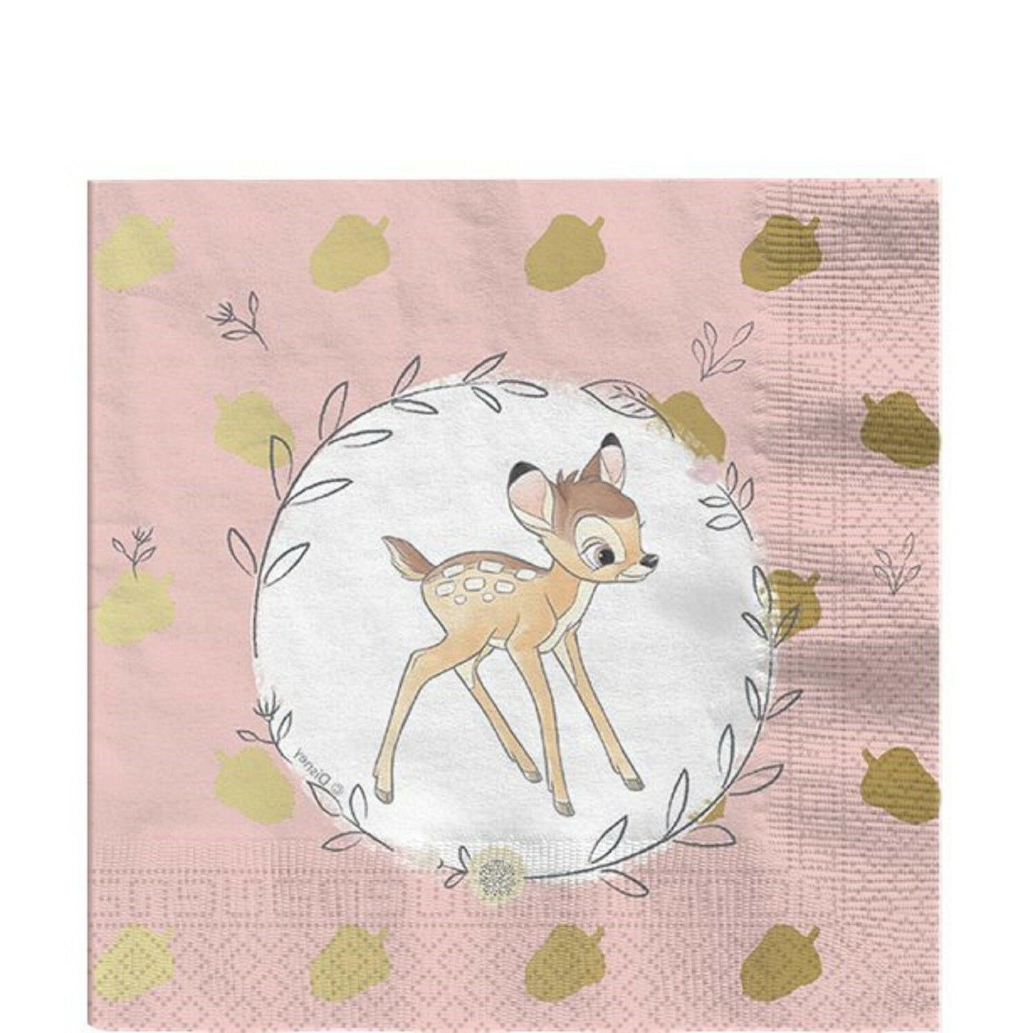 bambi mignon fete vaisselle serviette 1st anniversaire