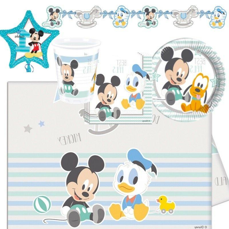 bebe mickey mouse anniversaire fete vaisselle decorations