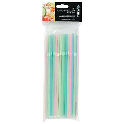 biodegradable pailles pour boire vaisselle multicolore paque