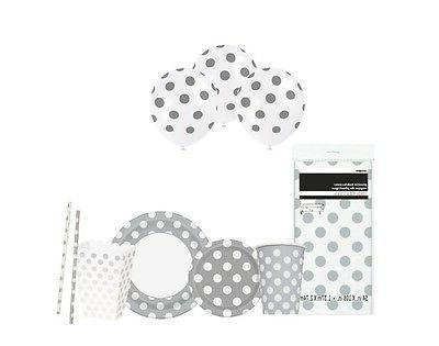 blanc et argente a pois spots gamme