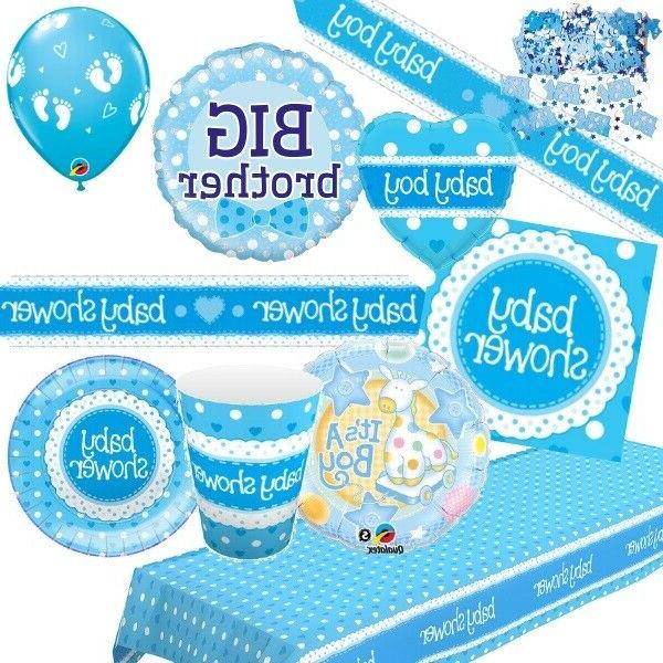 bleu garcon bebe douche fete fournitures vaisselle