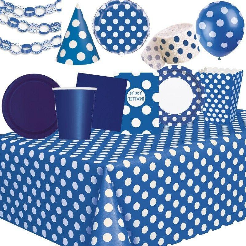 bleu royal fete vaisselle decorations et ballons