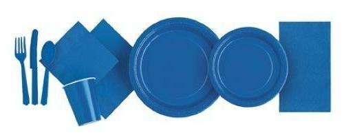 bleu royal fete vaisselle jetable anniversaire fournitures