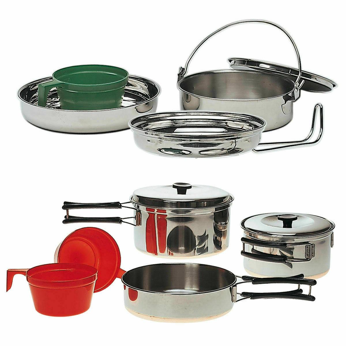 camping batterie de cuisine inox exterieur ensemble