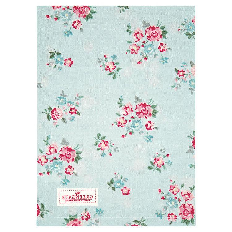 chiffon pour vaisselle sonia pale bleu fleurs