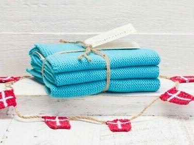 chiffon turquoise brode 3er set linge a