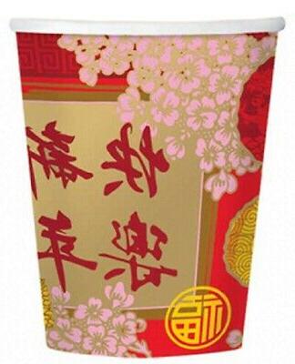 chinois nouvel an fete papier tasses rouge