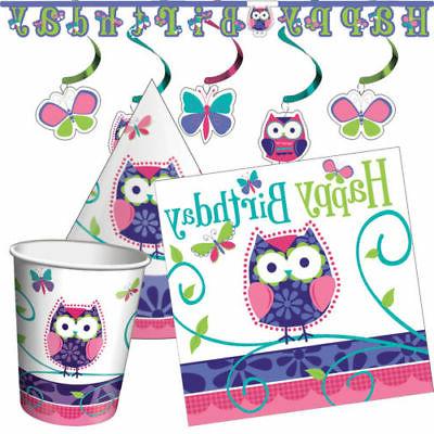 chouette pal anniversaire fete gamme rose violet