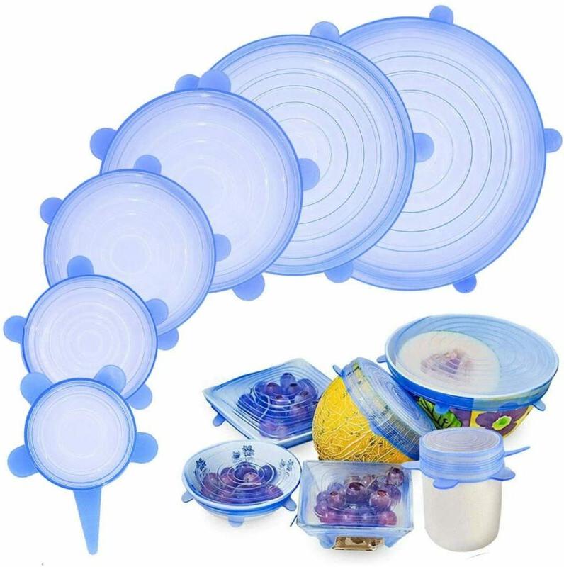 couvercles en silicone 6 pcs extensibles silicone