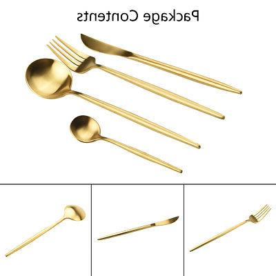 cuisine acier inoxydable vaisselle couverts set cuillere