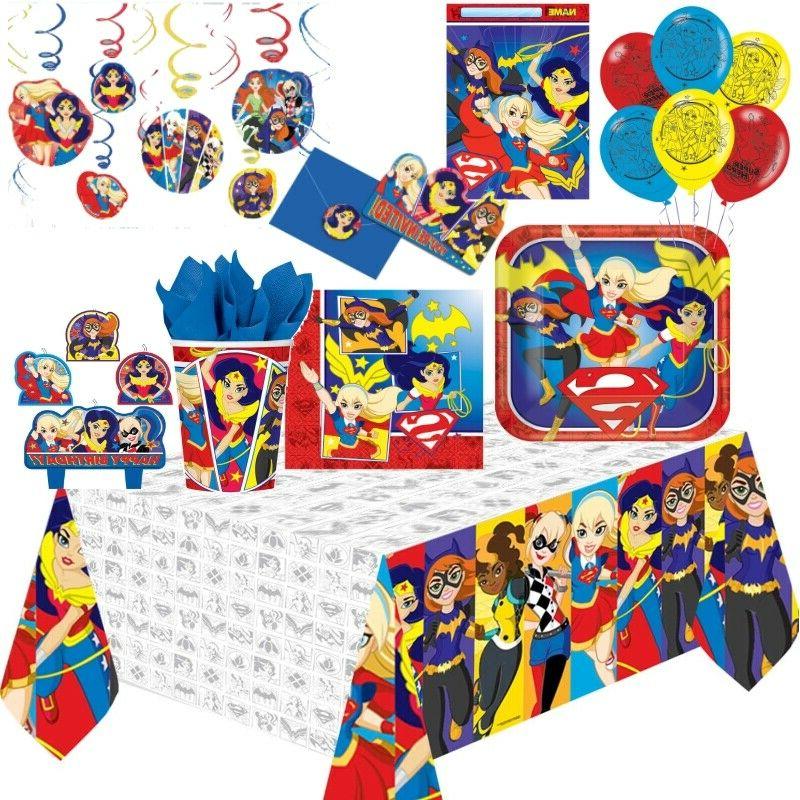 dc super hero fete filles vaisselle decorations