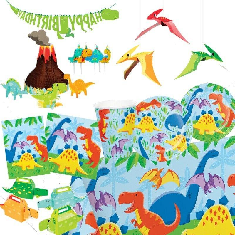 dinosaure amis anniversaire fete fournitures vaisselle ballo