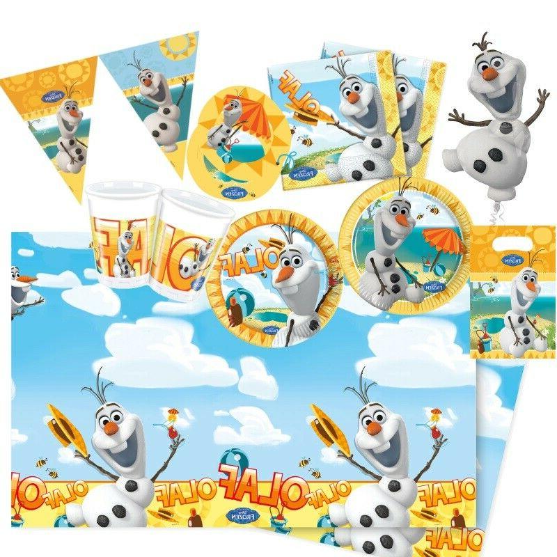 disney frozen olaf ete fete vaisselle decorations