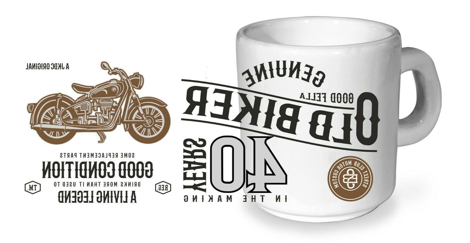 drole 40 ans motard moto motif pour