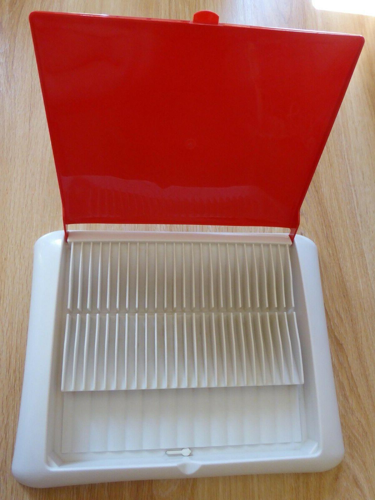 egouttoir vaisselle plastique couvercle rouge 47x37 cm