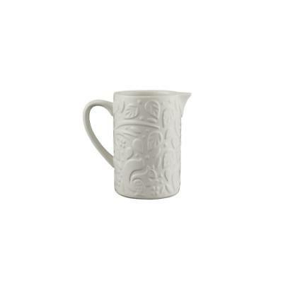 en relief feuille creme gres ecremeuse lait