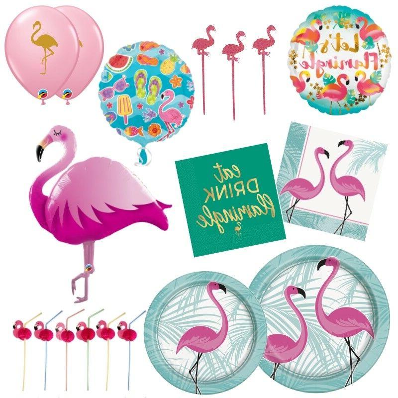 flamant rose ete fete vaisselle decorations ballons