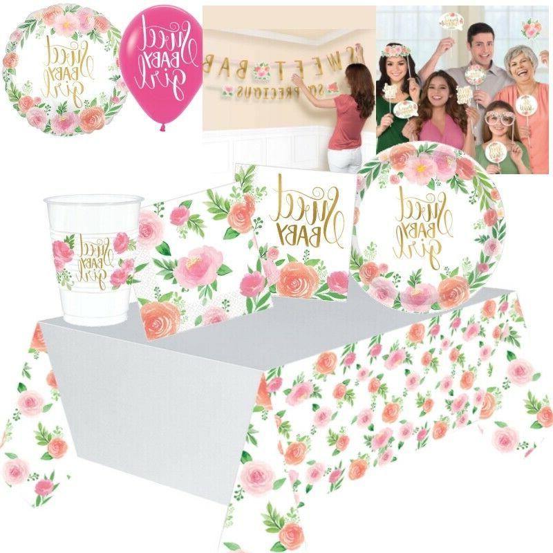 floral sucre bebe fille douche fete fournitures