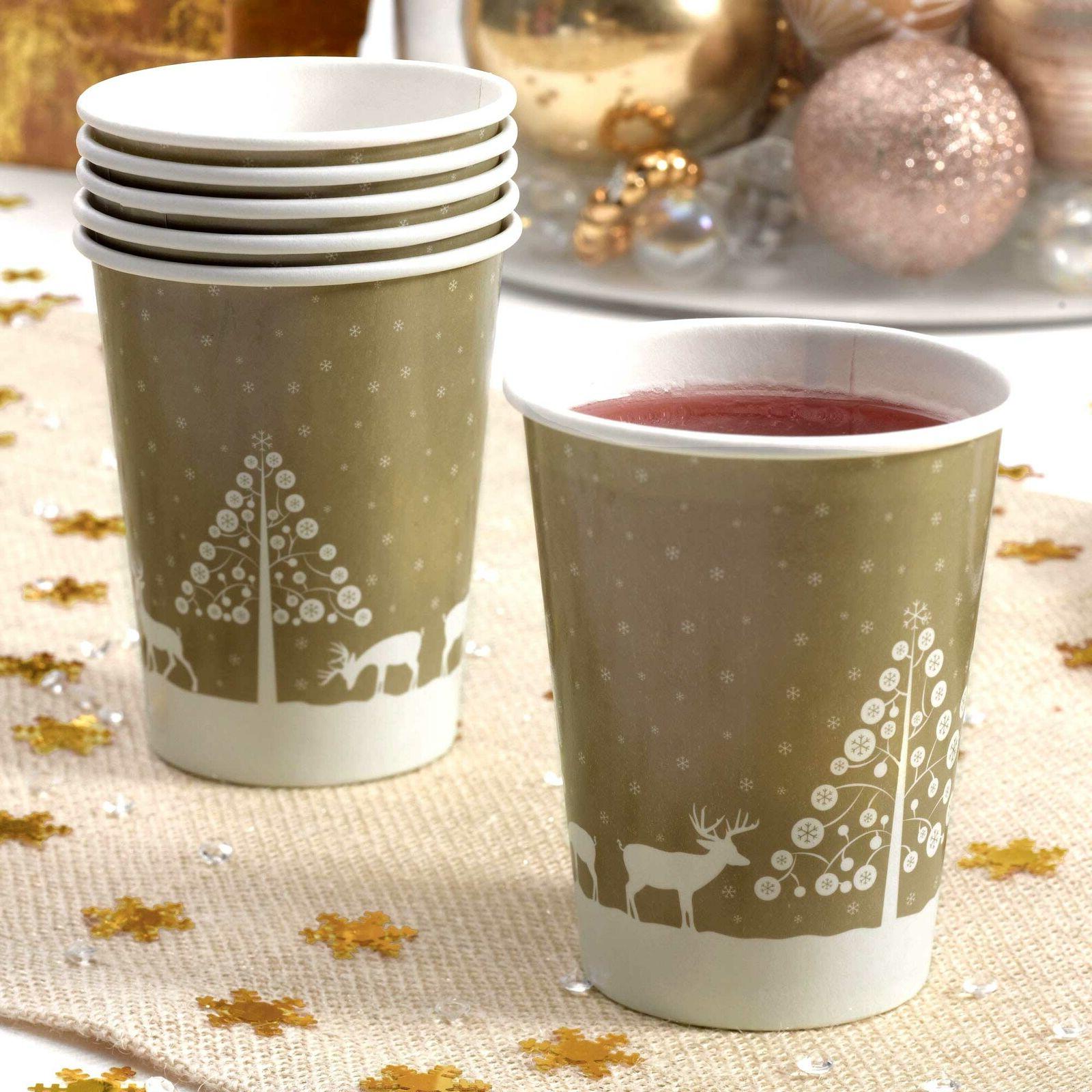 gobelet en carton hiver wonderland 8 piece