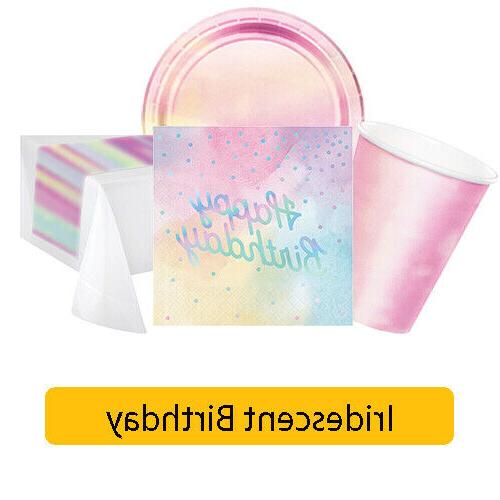 iridescent anniversaire fete gamme vaisselle ballons