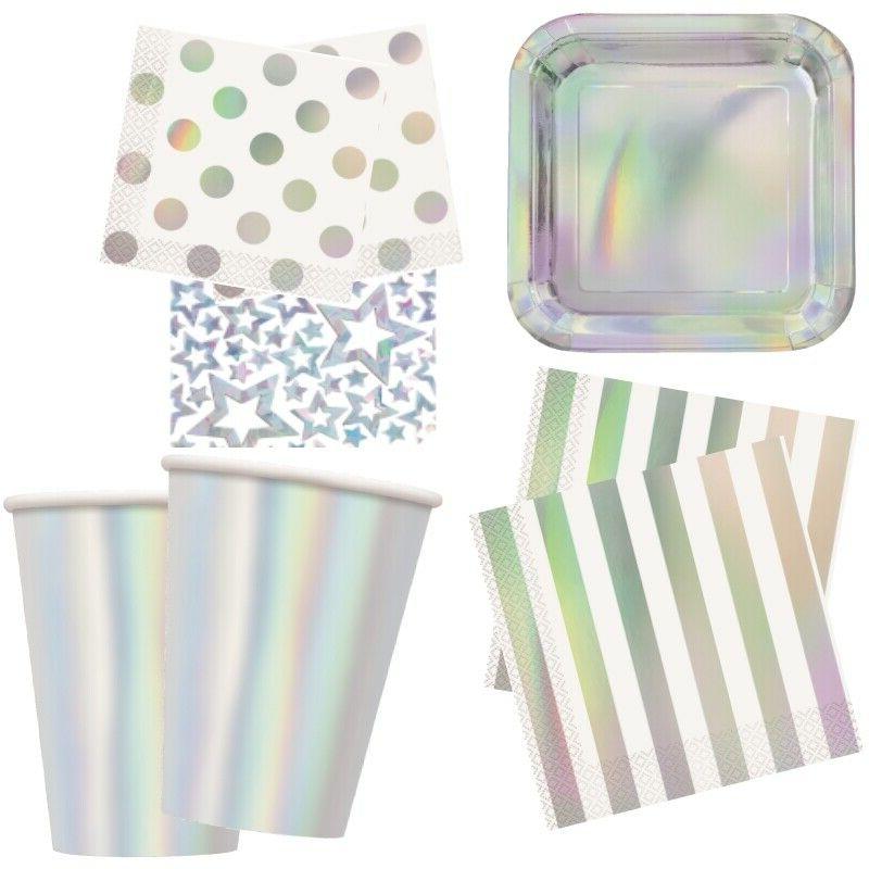iridescent feuille fete fournitures vaisselle decorations