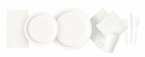 ivoire fete vaisselle jetable anniversaire fournitures evene