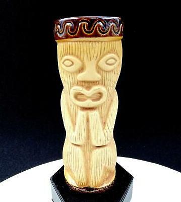 japonais ceramique fauve and marron wave incised