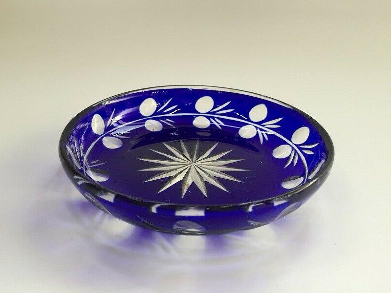 japonais kiriko verre soja sauce plat plaque