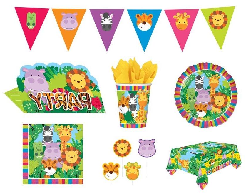 jungle amis anniversaire fete safari animaux vaisselle