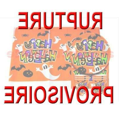 kit vaisselle 6 personnes happy halloween