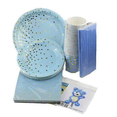 kit vaisselle jetable 24 personnes anniversaire baby
