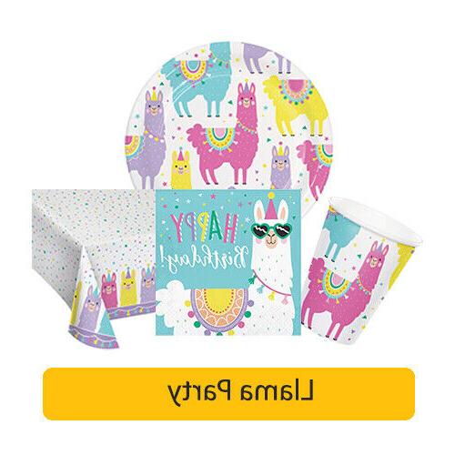 lama anniversaire fete gamme vaisselle fournitures ballons