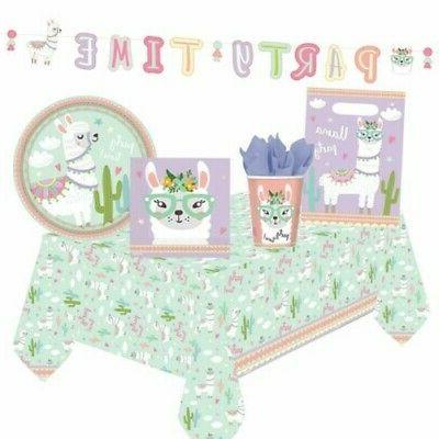 lama pastel vaisselle decorations bebe douche birthday