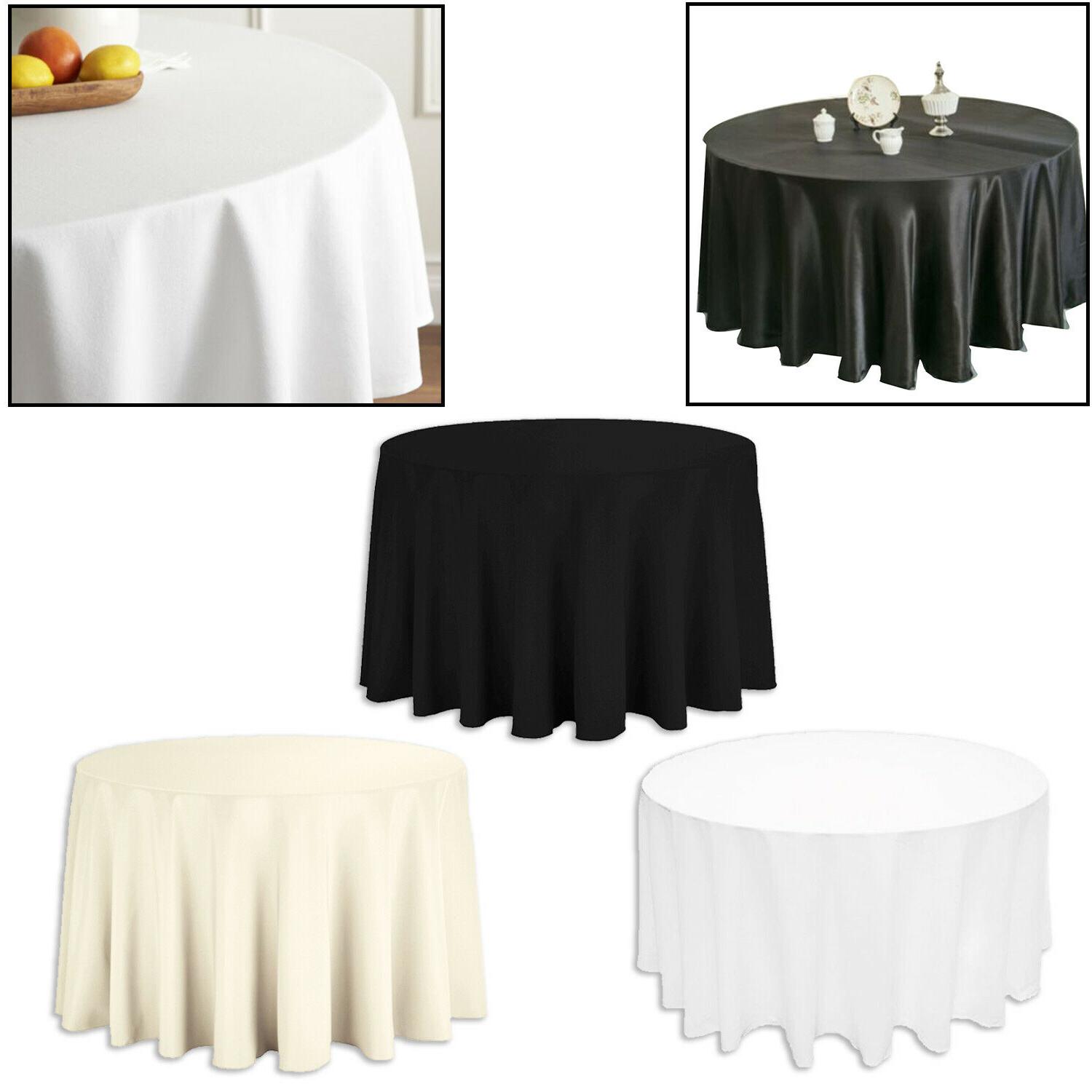 lin rond uni table housse tissu 274cm