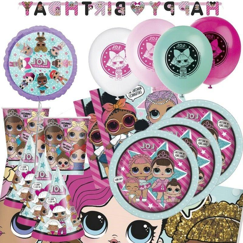 lol surprise fete vaisselle gobelets assiettes serviettes