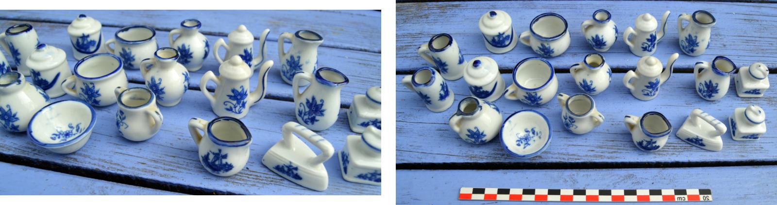 lot 19 miniatures de vaisselle en faience