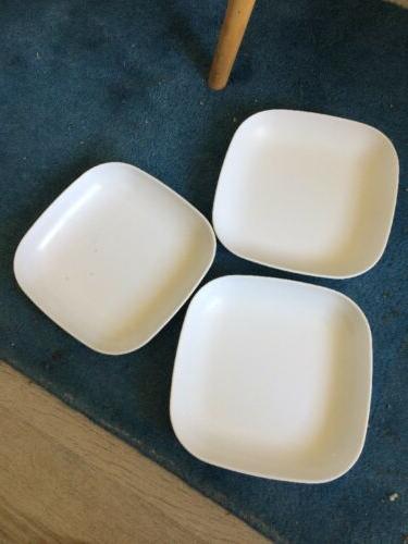 lot 3 assiettes carre melamine tefal camping