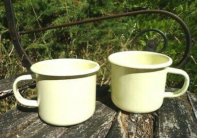 lot de 2 mug emailles 8 cm