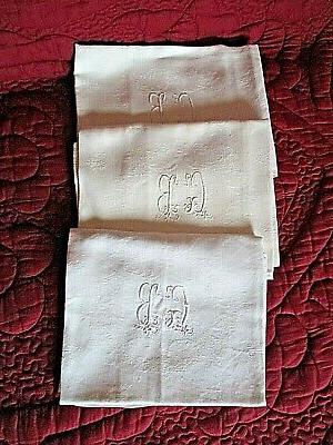 lot de 3 anciens torchons vaisselle en