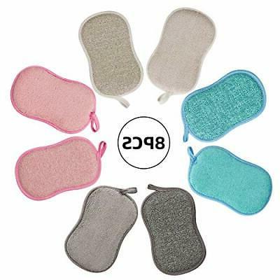 lot de 8 eponges lavable pour vaisselle