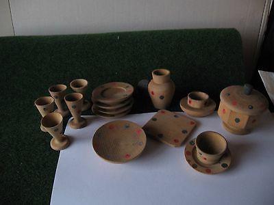 lot vaisselle en bois cart 24